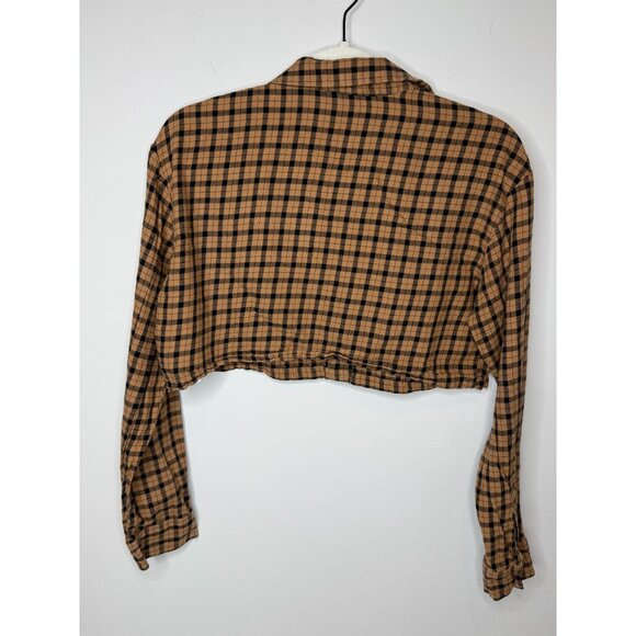 H&M Brown Plaid Crop Top - Picture 6 of 12